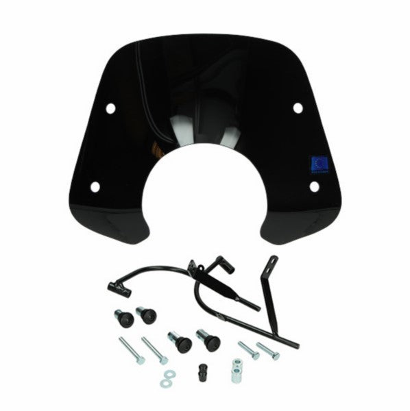 Parabrezza a basso contenuto di black gloss fiddle 2 con materiale di montaggio