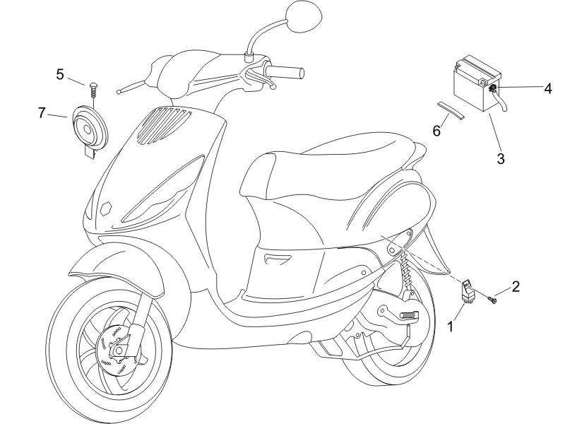Zip 50 4T NOABS E2 2006-2013 - Accu, Batterij & Claxon