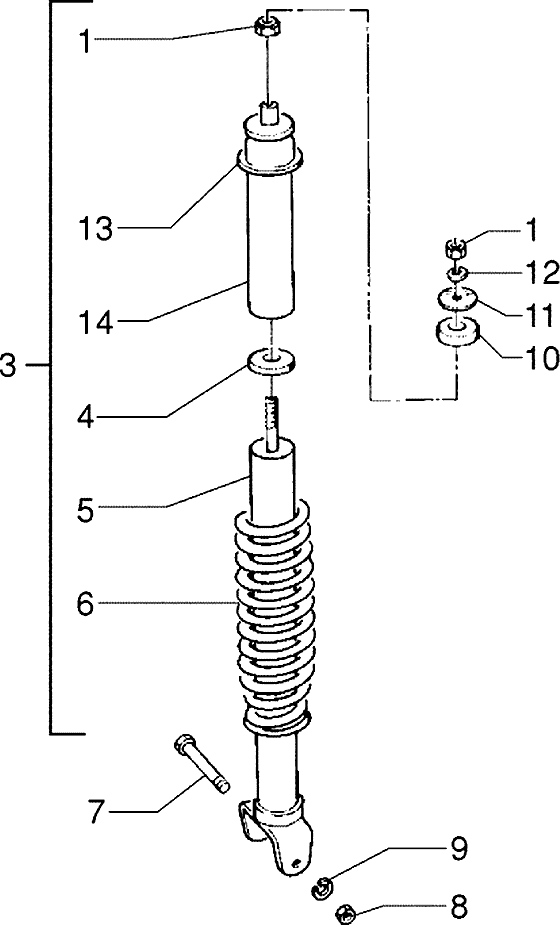 Zip Fastrider RST 1996-1999 - Achter schokbreker