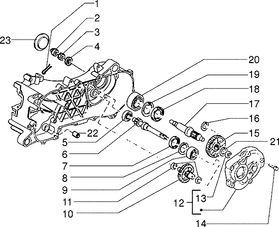 Zip Fastrider RST 1996-1999 - Achterwiel As