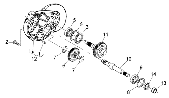 Vespa LX 50 4T 2005-2012 - Achterwiel As
