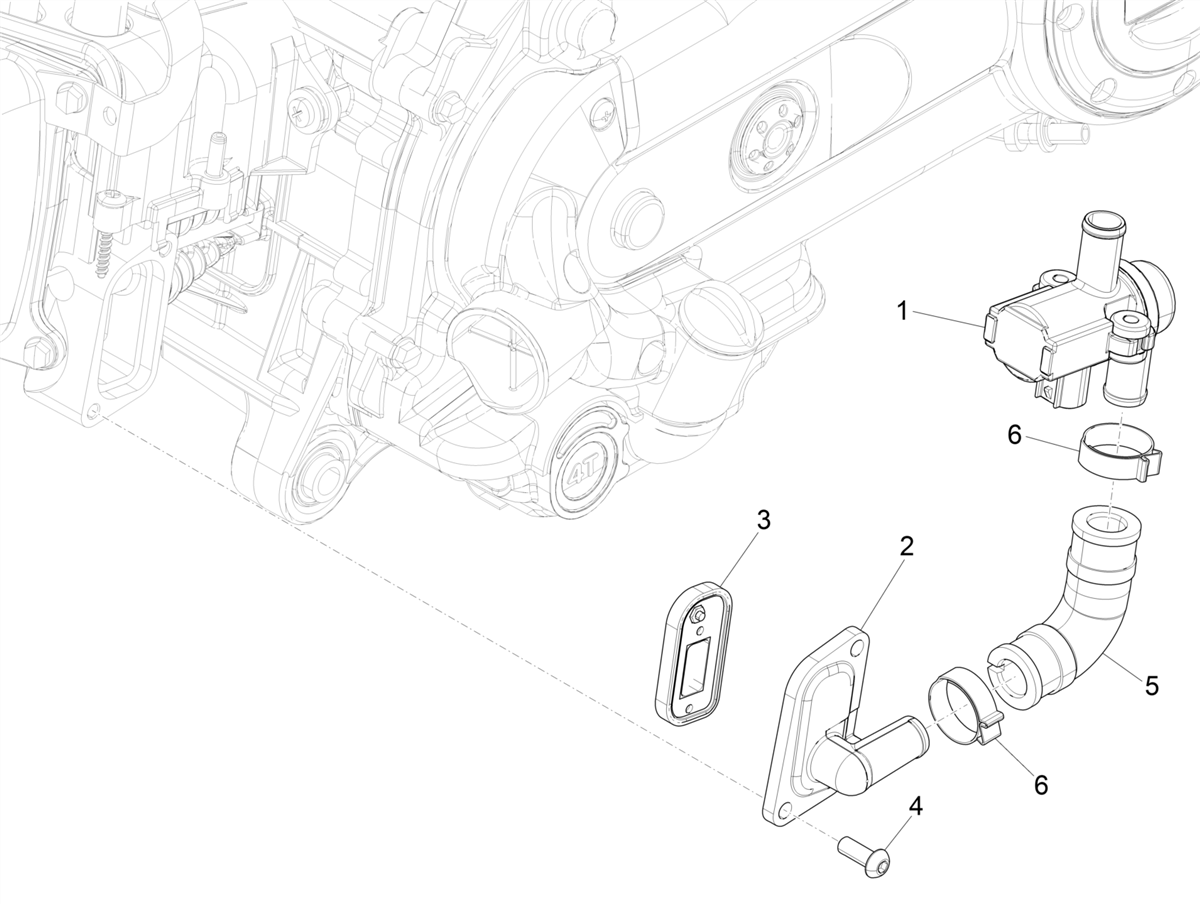 Zip 50 4T NOABS E4 2018 - 2020 - Behuizing Omgevingslucht