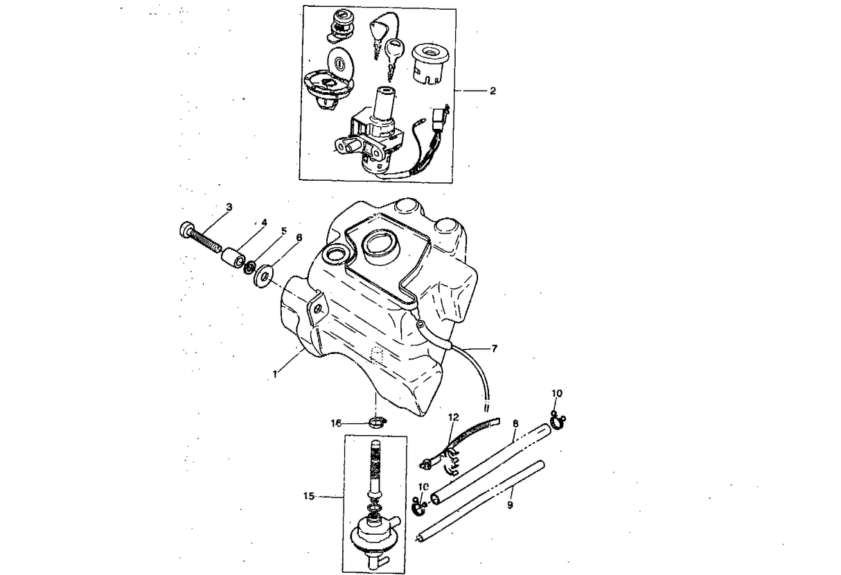 Yamaha Aerox 50 R 1998-2012 - Benzinetank