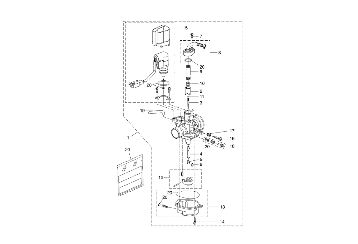 Yamaha Aerox 50 R Facelift 2013-2016 - Carburateur Automatische Start
