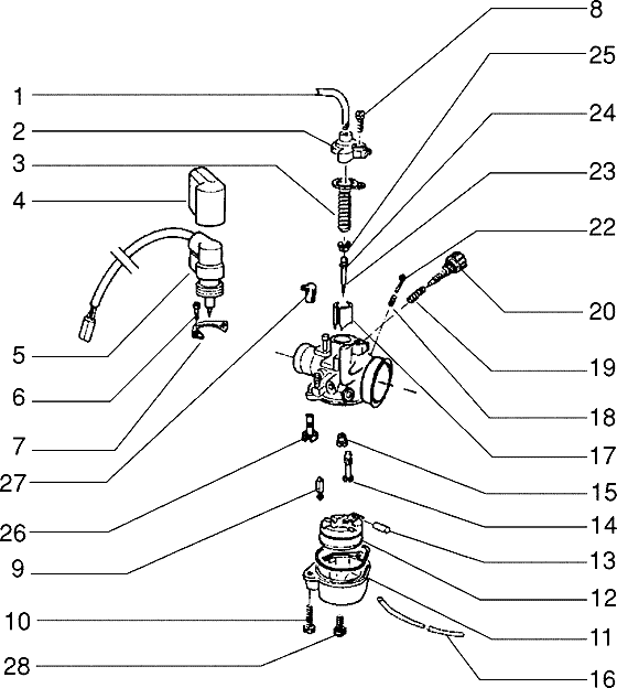 Zip Fastrider RST 1996-1999 - Carburateur