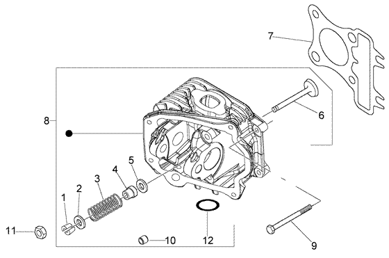 Vespa LX 50 4T - Cilinderkopdeksel Delen