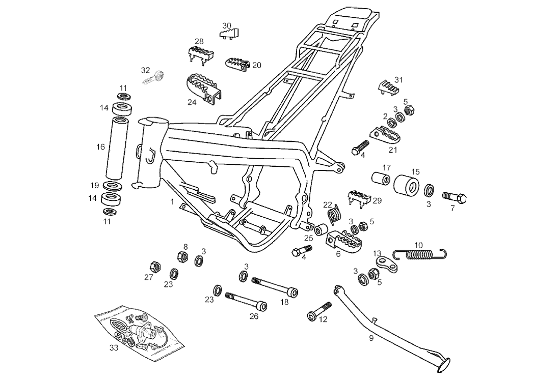 Derbi Senda SM 50 2T 2ª ED X-Treme E2 2004-2005 - Frame