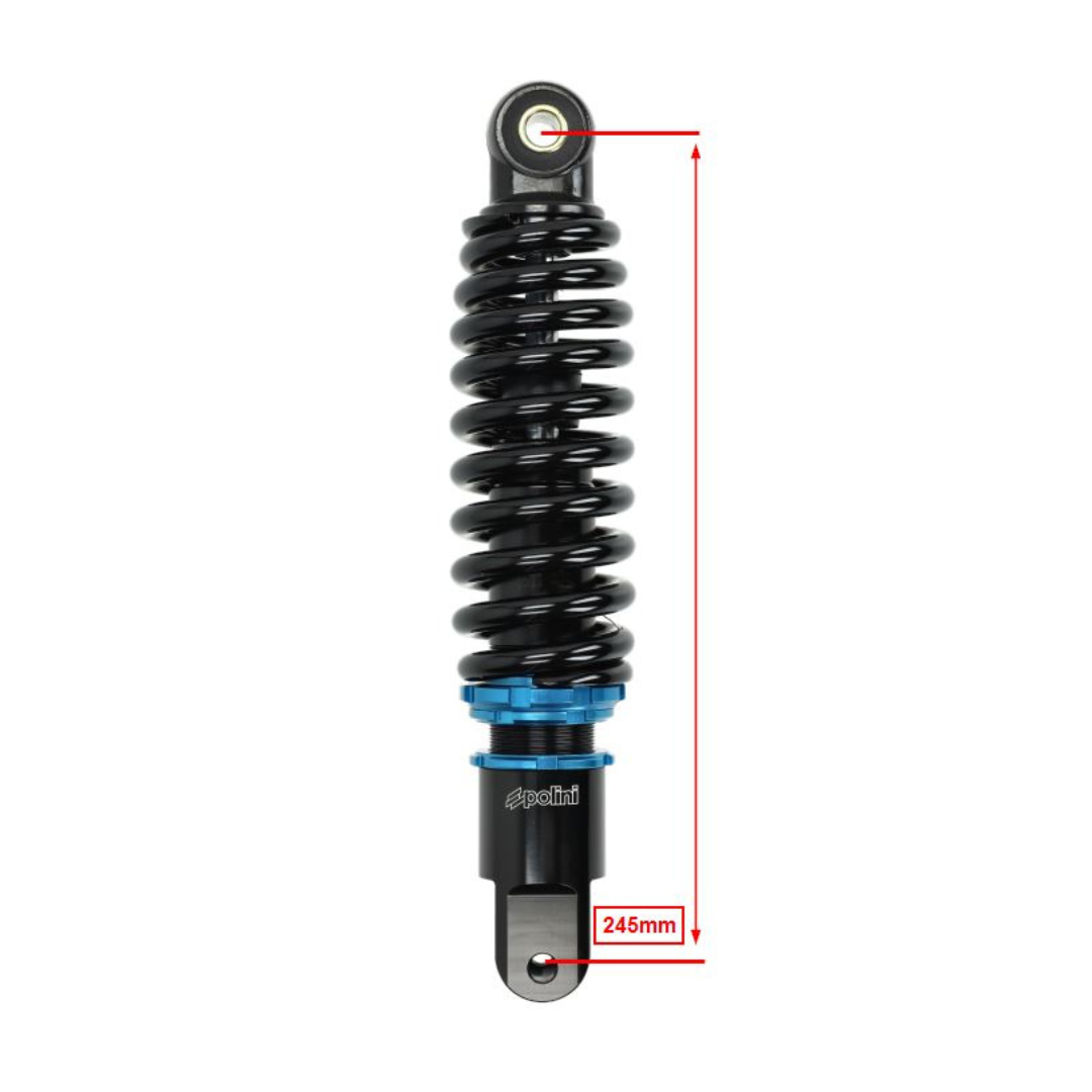 Achterschokbreker Polini 245MM Zwart MBK Booster