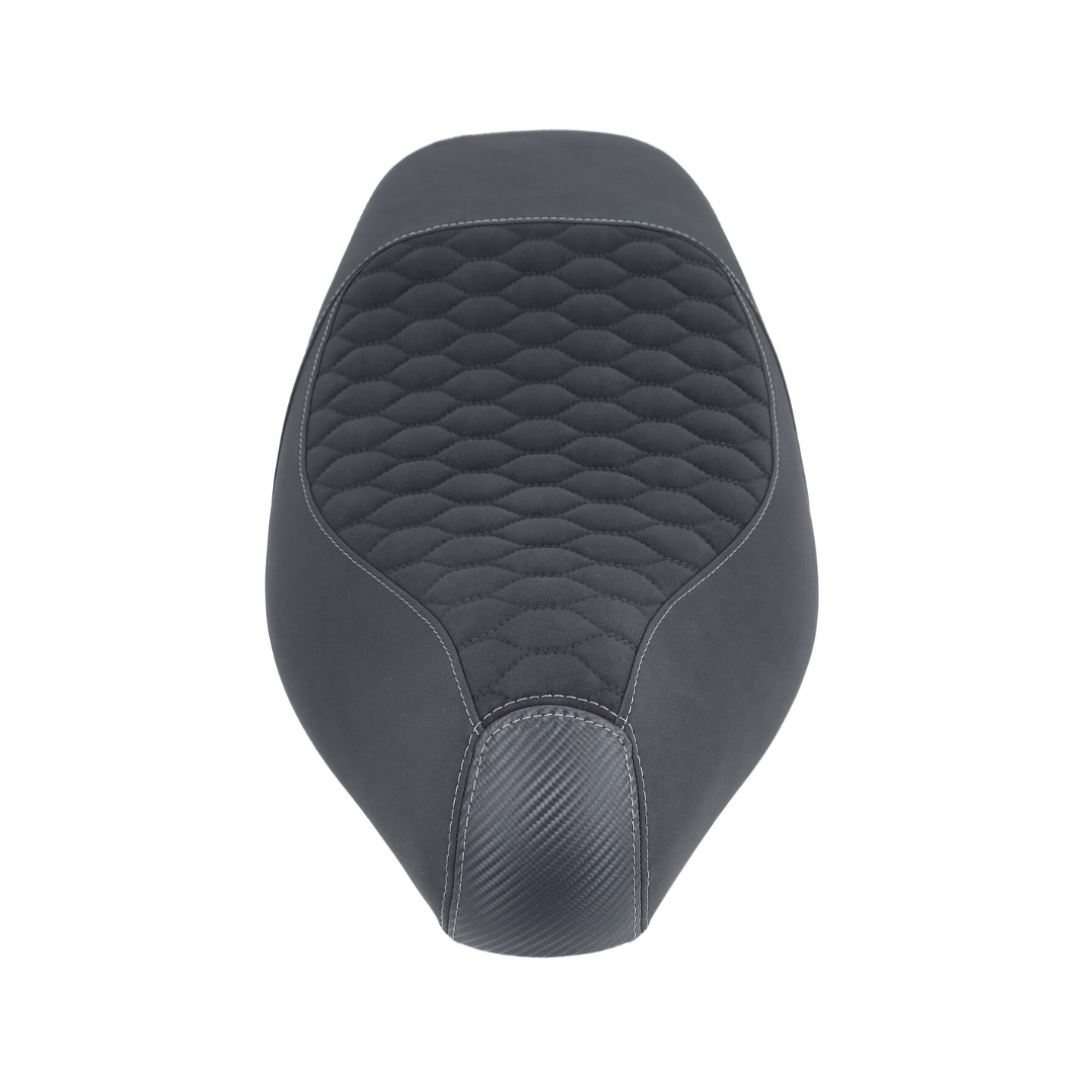 Zadelhoes Alcantara / Carbon Gilera Runner Zwart / Grijs