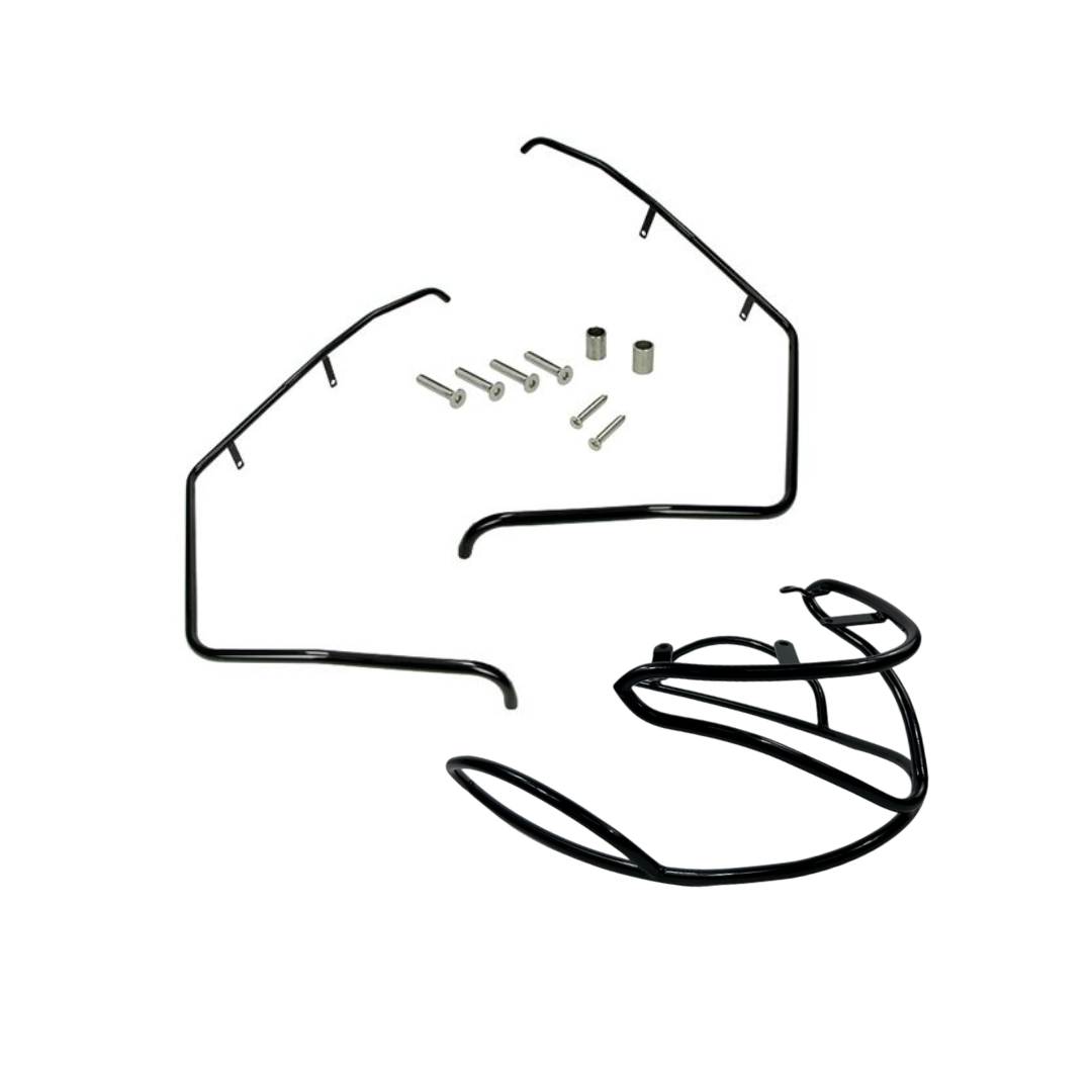 Fall bracket set front/rear bundle gloss black piaggio zip