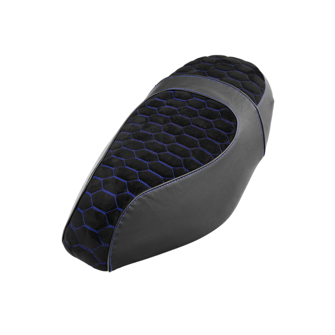 Zadelhoes Alcantara Look Blauw Piaggio Zip