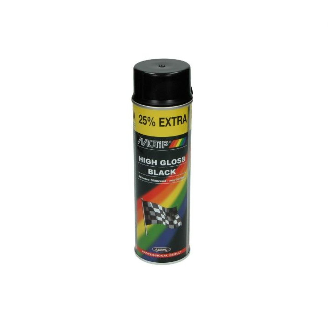 Spray bus Motip High Gloss Black 500ml