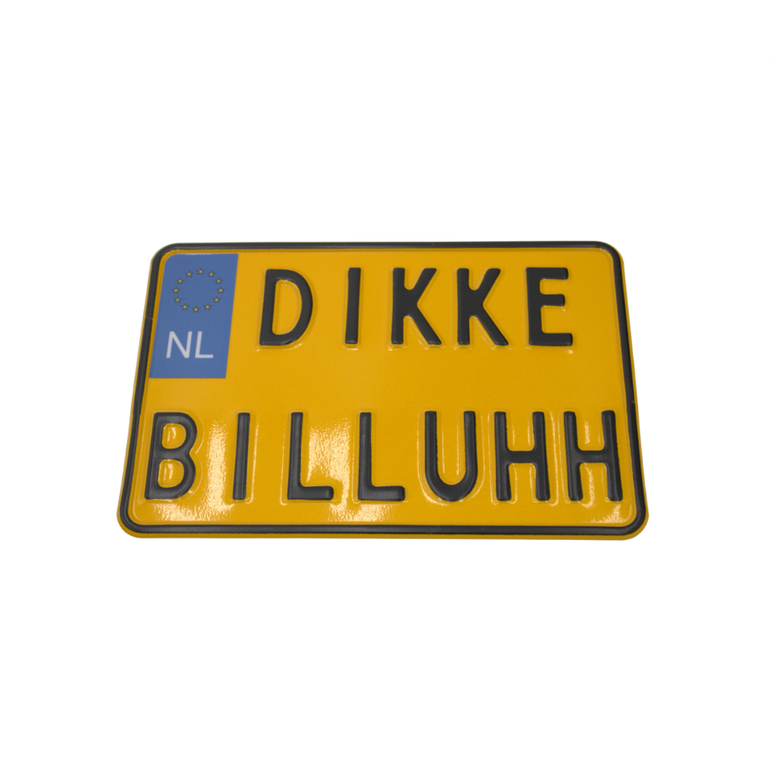 Dutch motorcycle plate thick Billuhh