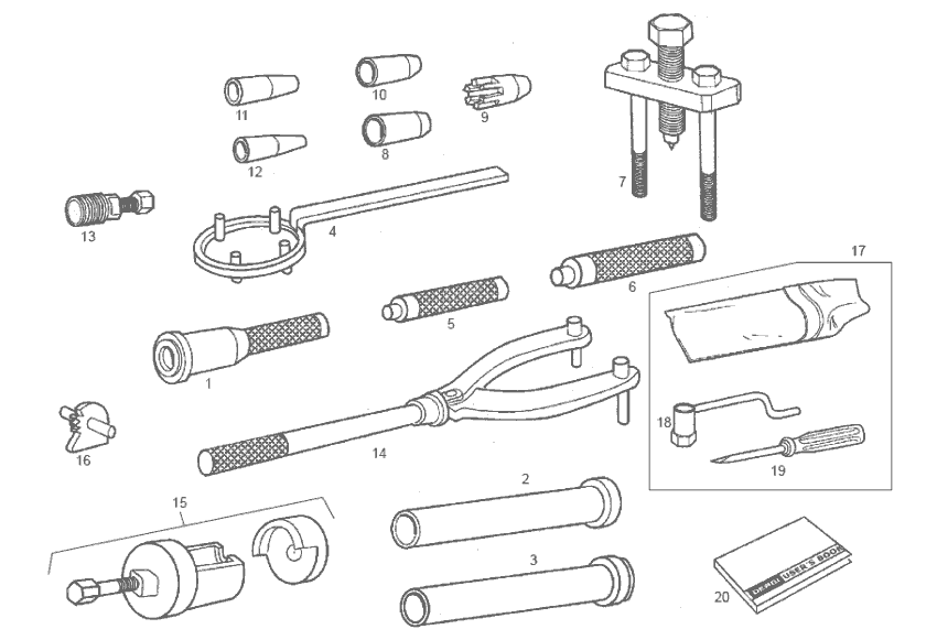 Derbi Senda SM 50 2T DRD Edition Black E2 2005 - Gereedschapzak & Handleiding