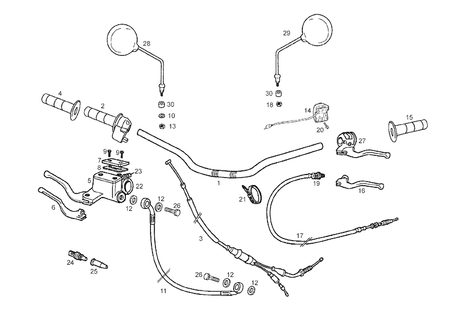 Derbi Senda SM 50 2T 2ª ED X-Treme E2 2004-2005 - Hoofdremcilinder & Schakeleenheid