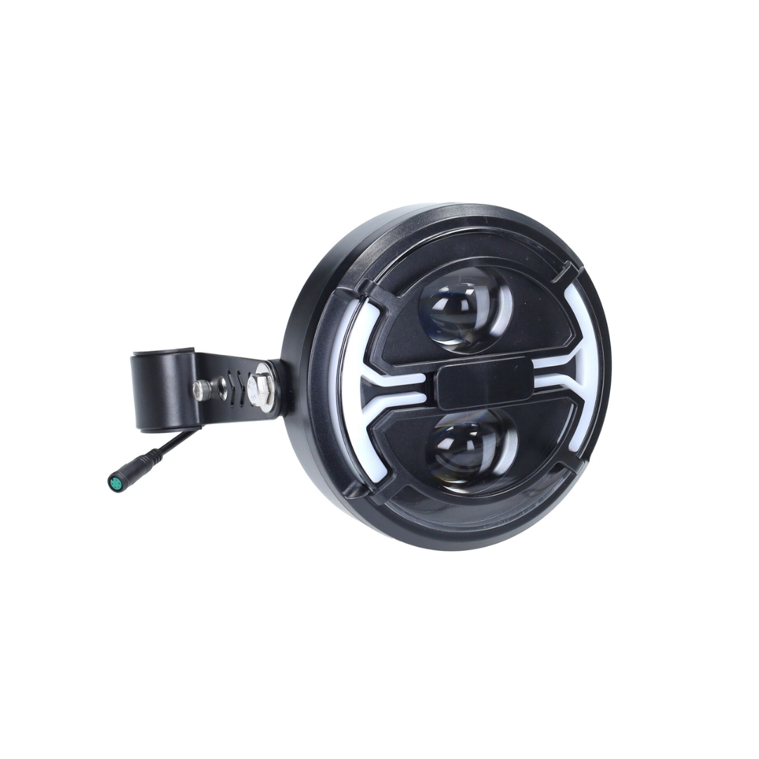 LED headlight with built-in indicators + mounting kit 5-pin plug V8 Fatbike