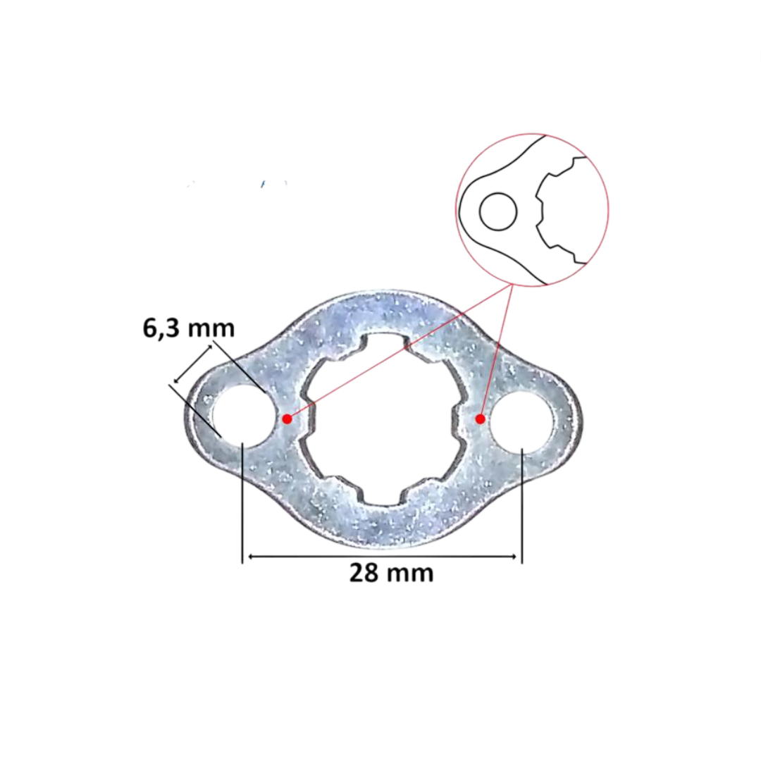 Borgplaat 6MM Nok Bij Bout Derbi Senda