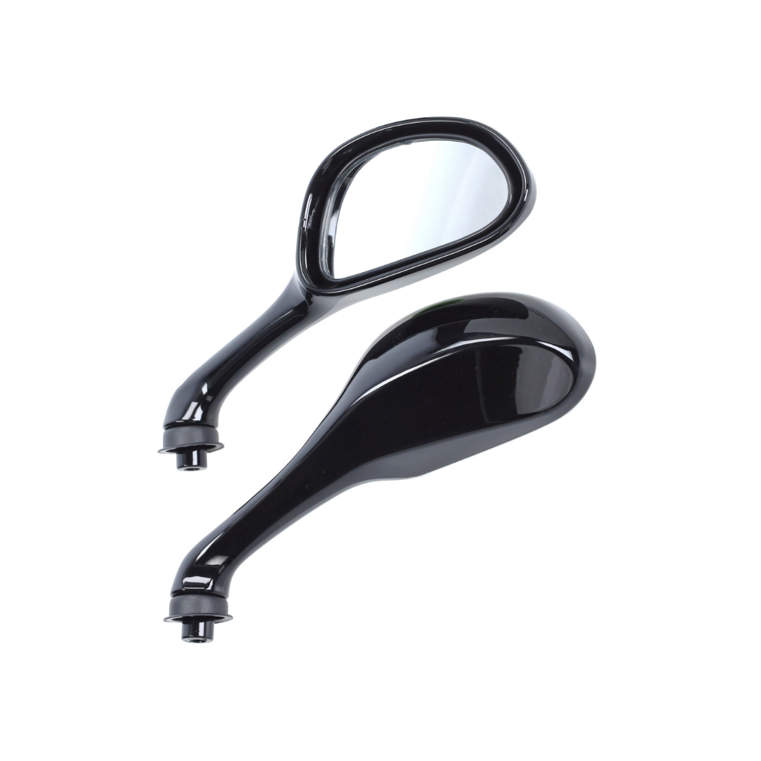 SP Kappenset + Runner Spiegels Glans Zwart Piaggio Zip Bundel