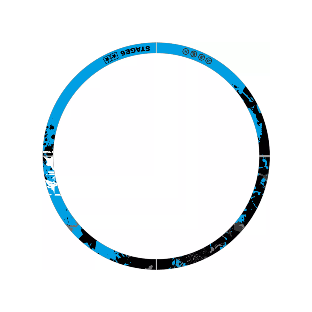 Rim sticker set Stage6 Blue/Black 10 Inch Rim stickers