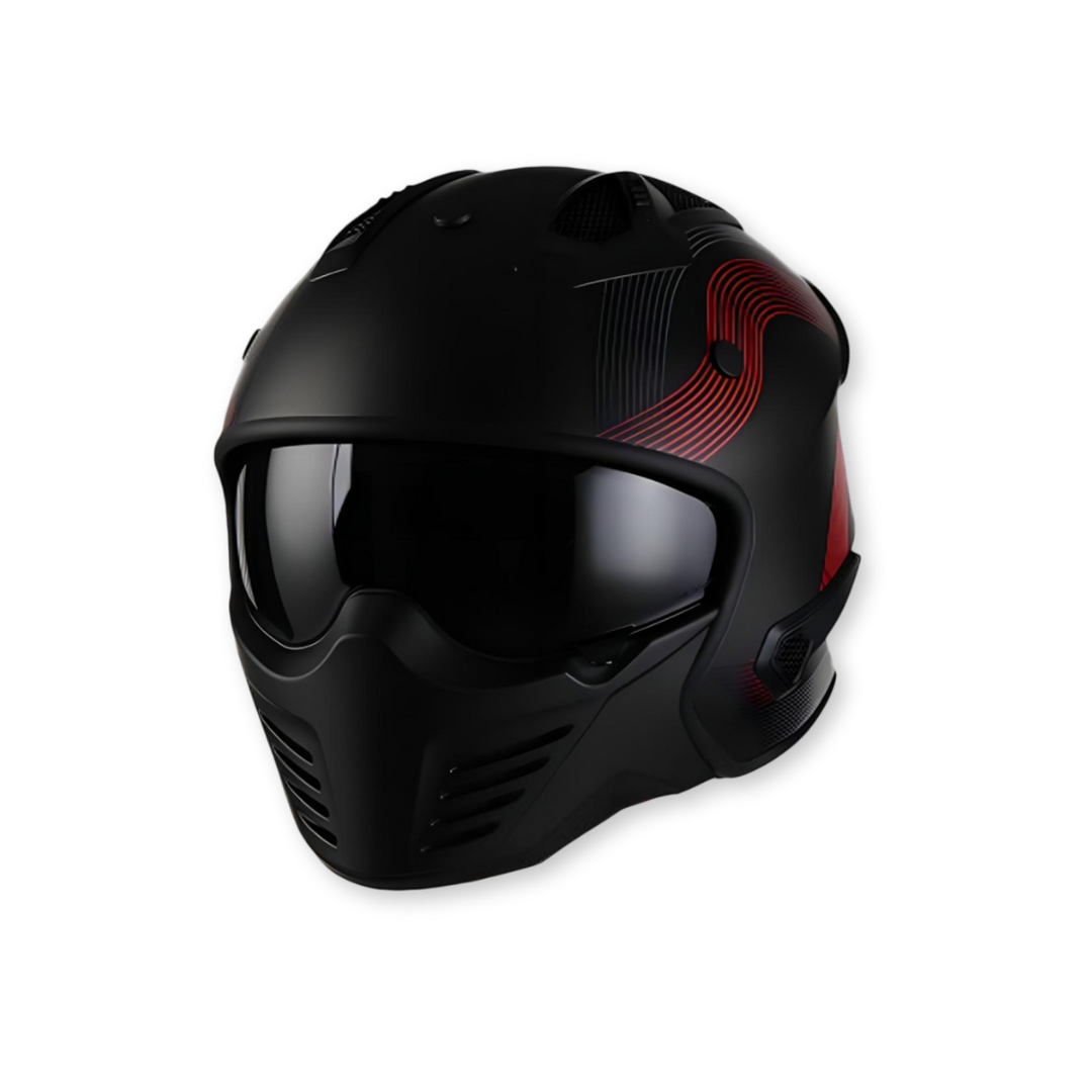 Helm Vito Bruzano Matte schwarz / rot