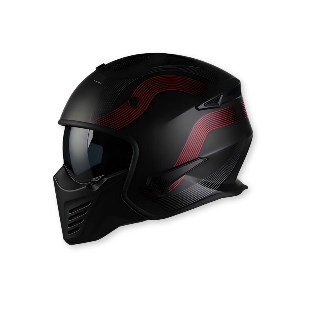 Helm Vito Bruzano Matte schwarz / rot