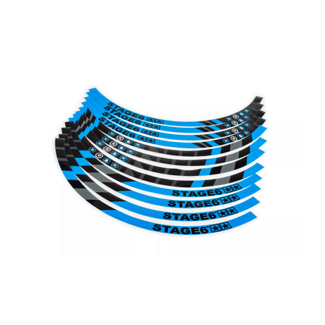 Velgstickerset Stage6 10 Inch Blauw Velgstickers