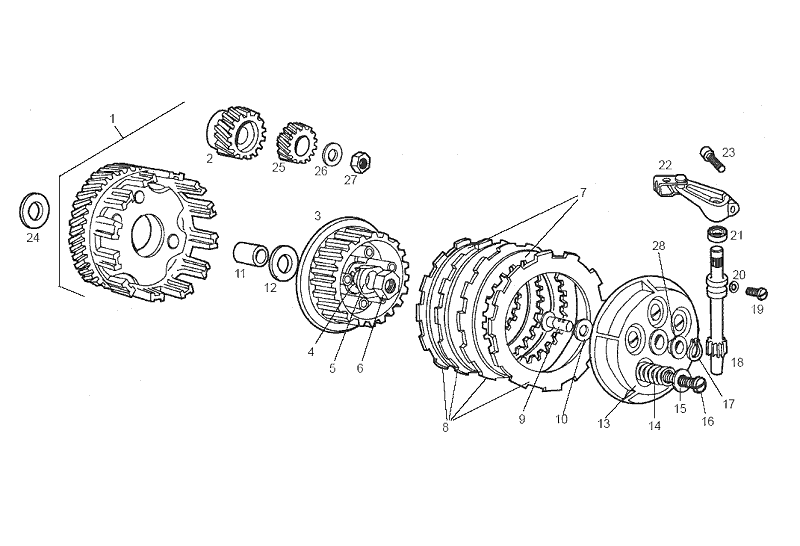 Derbi Senda SM 50 2T DRD Edition E2 2005 - Koppeling