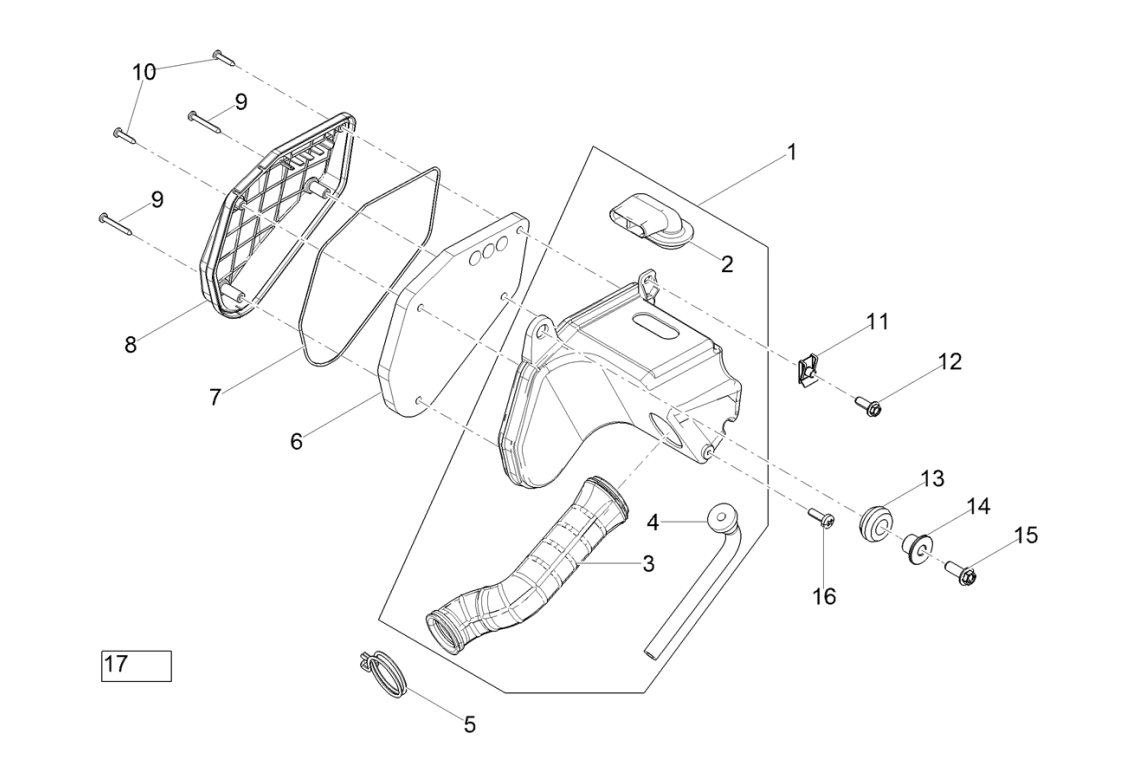 Derbi Senda SM 50 2T X-Treme E4 2018-2020 - Luchtfilter