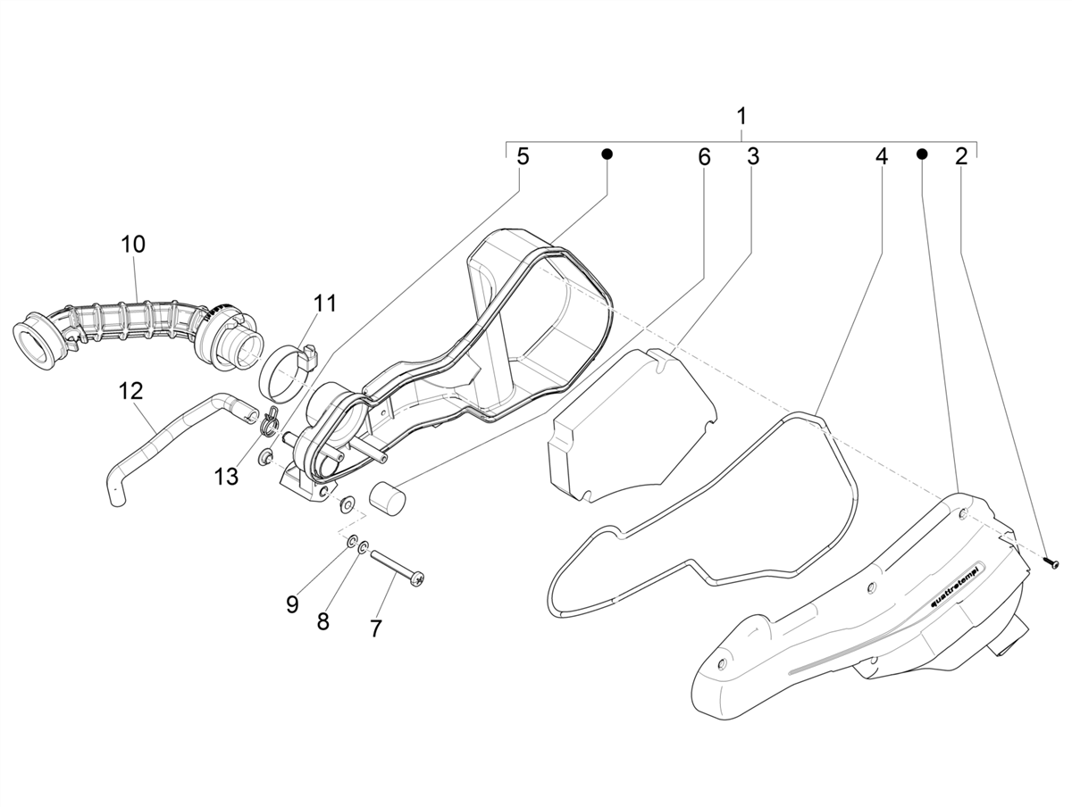 Zip 50 4T NOABS E5 2021-2023 - Luchtfilter