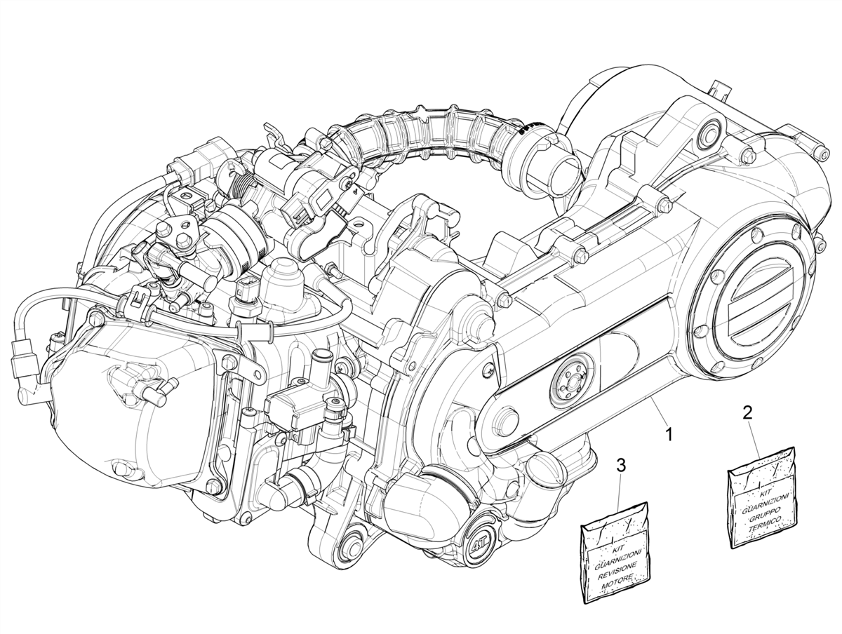 Zip 50 4T NOABS E4 2018 - 2020 - Motor Compleet