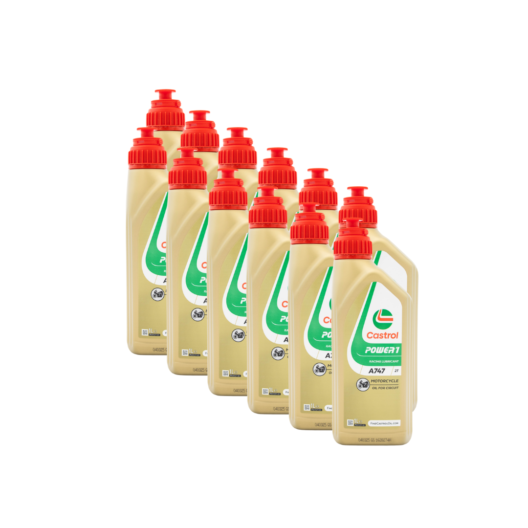 CASTROL A747 Olio da gare da 2 ictus Olio da 12x1 litri di sconto