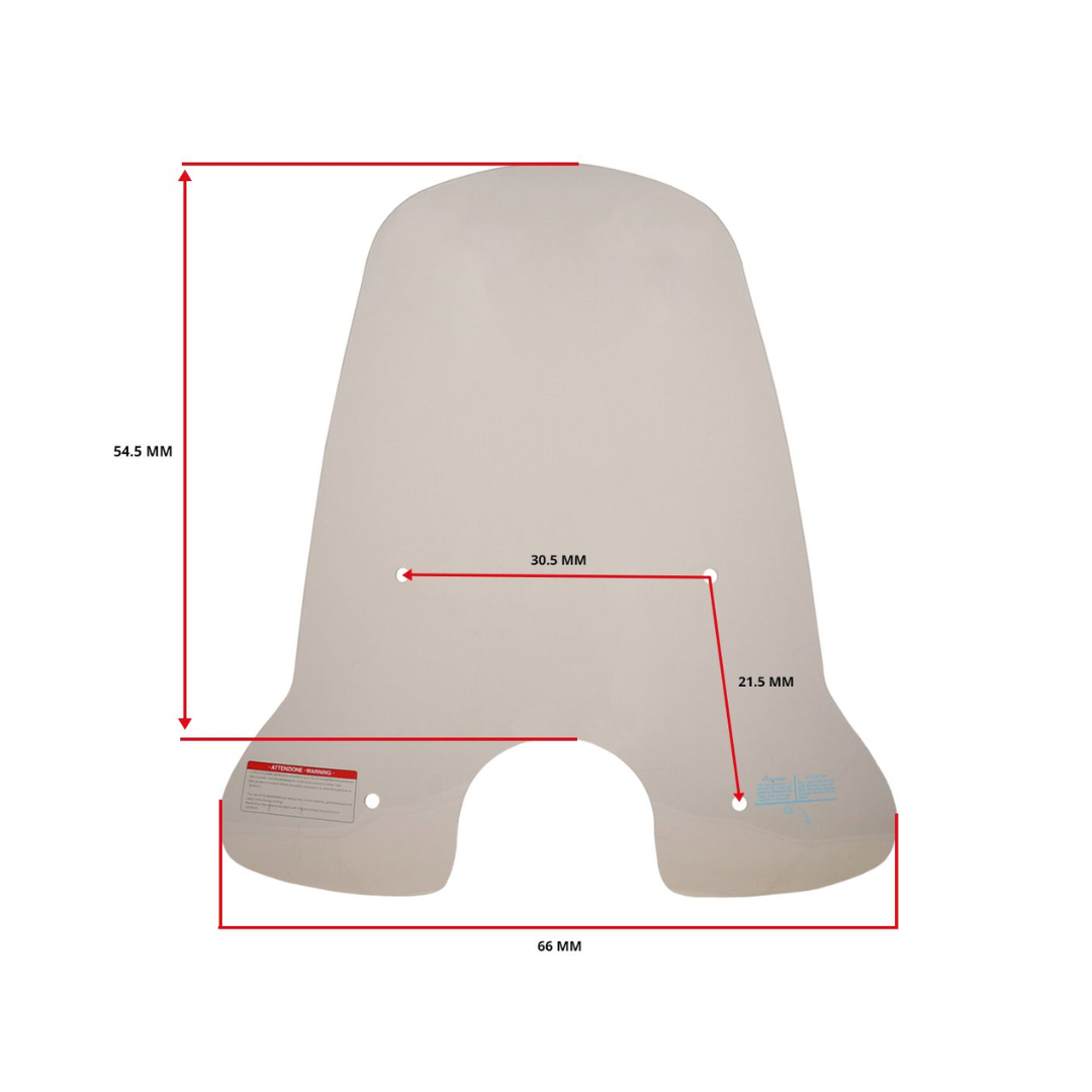 Pare-Brise Haut + Fixation Phare Rond Transparent BTC Riva / GTS Toscana