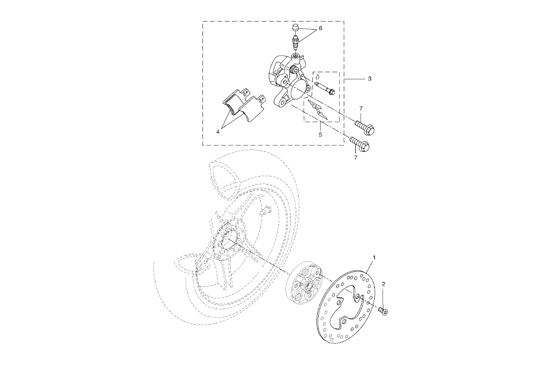 Yamaha Aerox 50 R Facelift 2013-2016 - Remklauw Achter