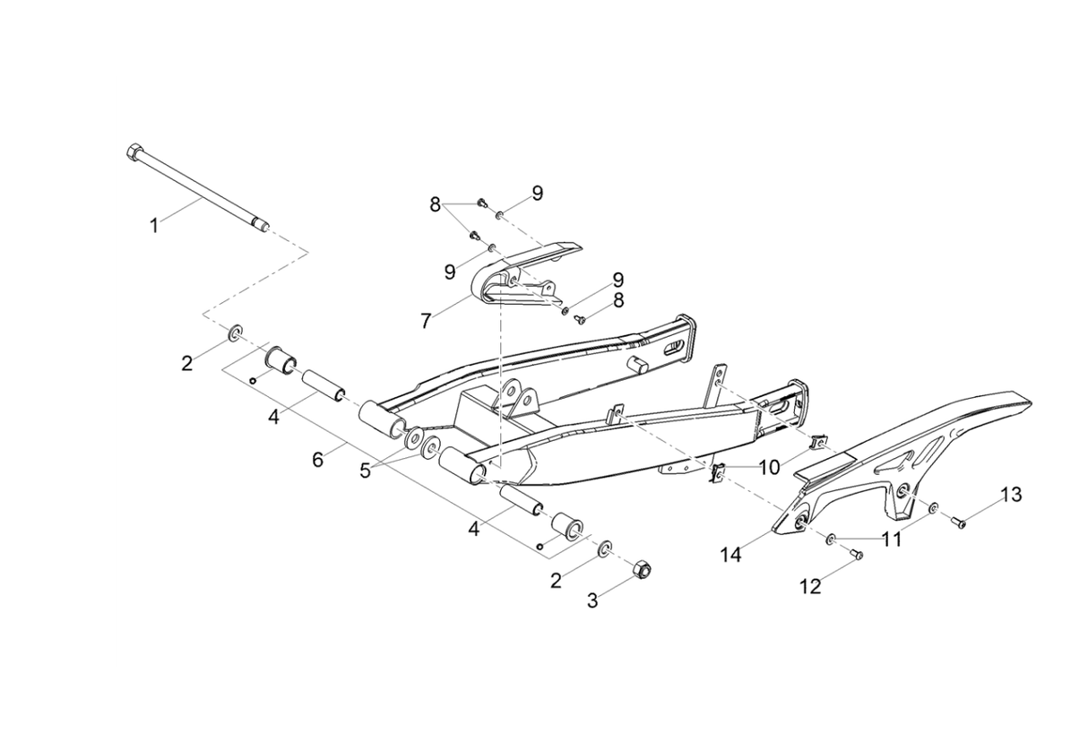 Derbi Senda SM 50 2T X-Treme E4 2018-2020 - Schommelarm