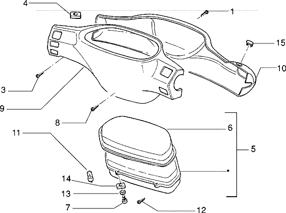 Zip Fastrider RST 1996-1999 - Kilometerteller & Stuurkappen