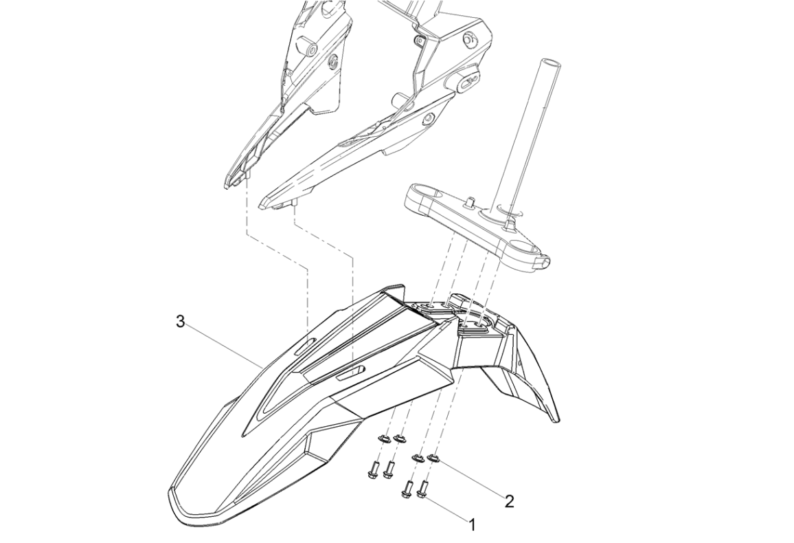 Derbi Senda SM 50 2T X-Treme E4 2018-2020 - Spatbord Voor