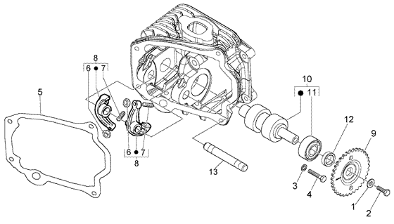 Vespa LX 50 4T 2005-2012 - Cilinder Toebehoren