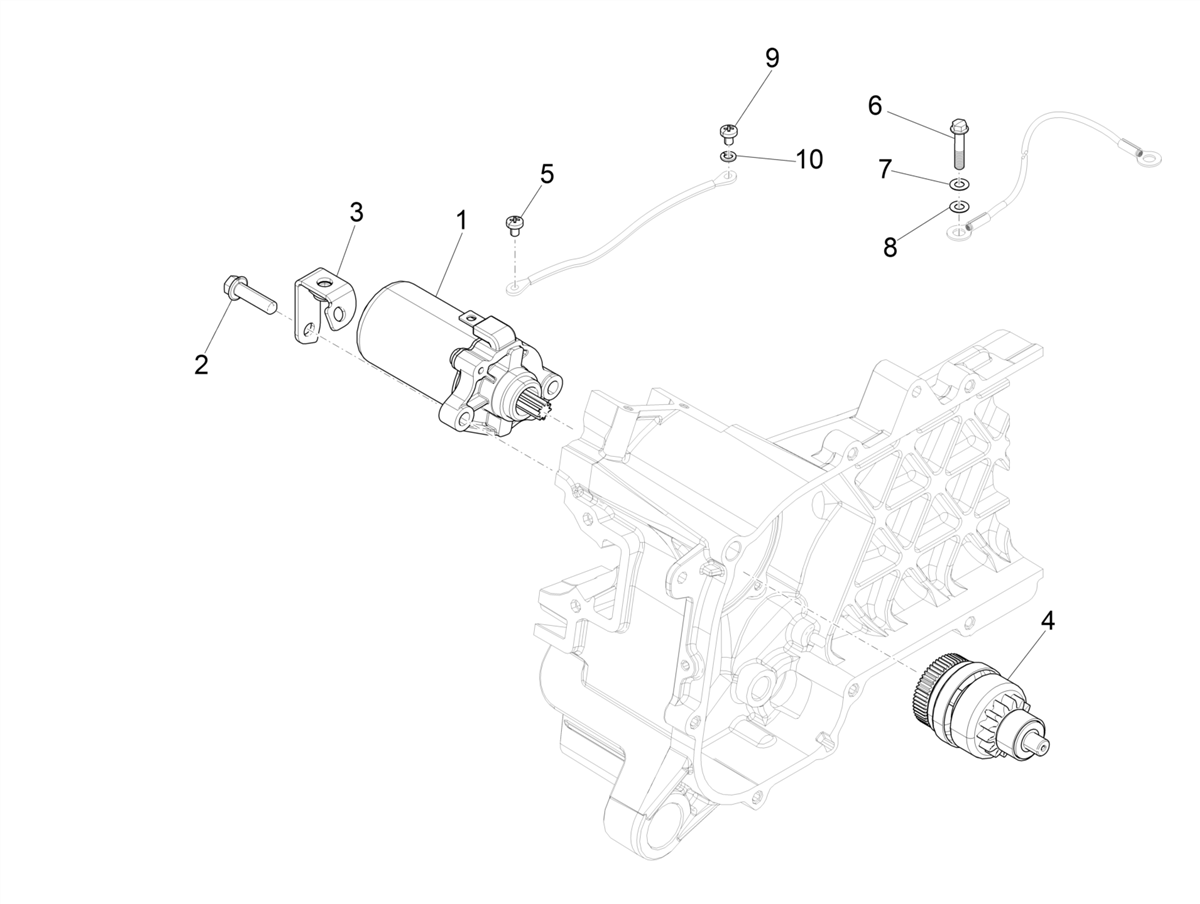 Zip 50 4T 25 Km/h NOABS E4 2018 - 2020 - Startmotor & Bendix