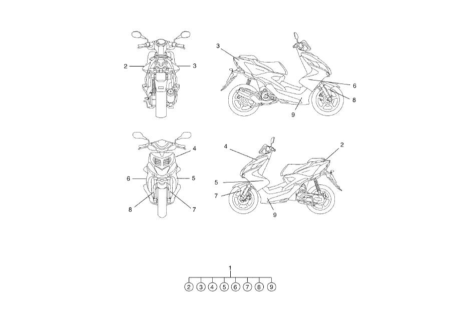 Yamaha Aerox 50 R Facelift 2013-2016 - Stickers