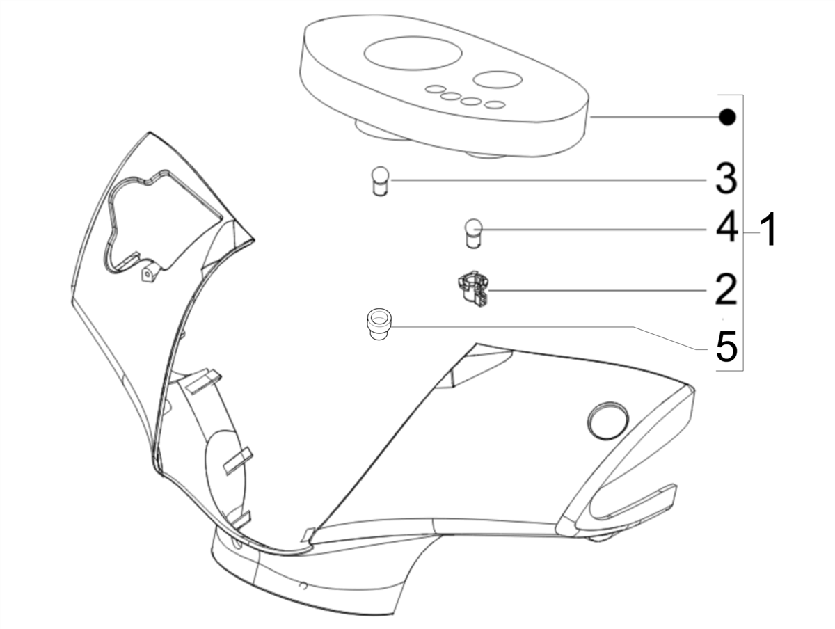 Zip 50 4T 25Km/h NOABS E5 2021-2023 - Kilometerteller