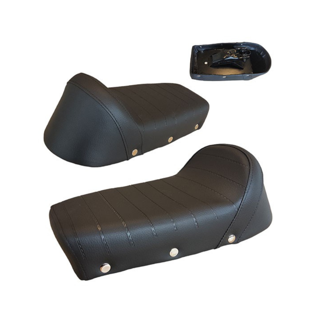 Buddyseat Short ohne Aufdruck Sport Schwarz Passend für Kreidler, Sachs, Puch Maxi