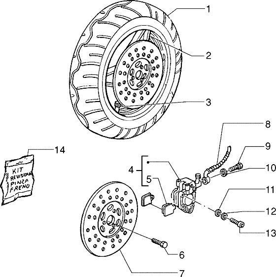Zip Fastrider RST 1996-1999 - Voorwiel & Rem Toebehoren