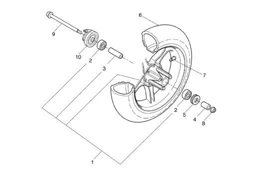 Yamaha Aerox 50 SP 1999-2012 - Voorwiel