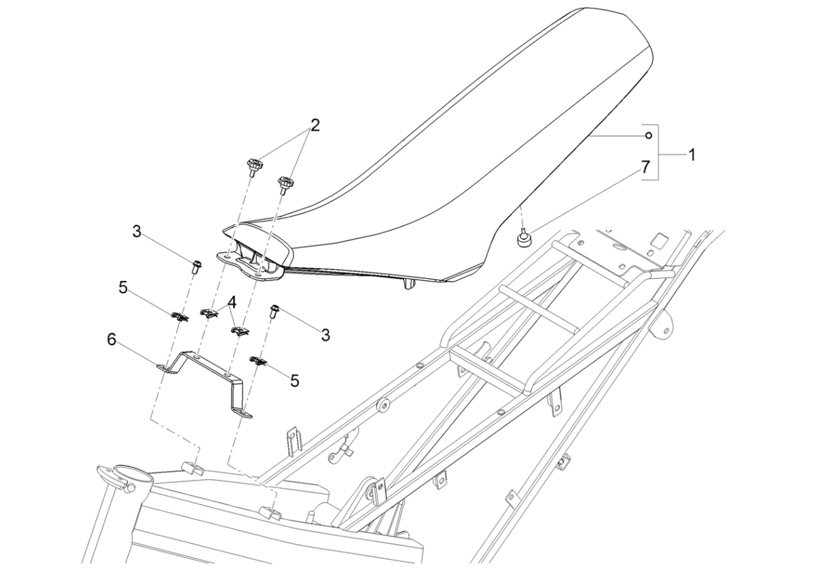 Derbi Senda SM 50 2T X-Treme E4 2018-2020 - Zadel