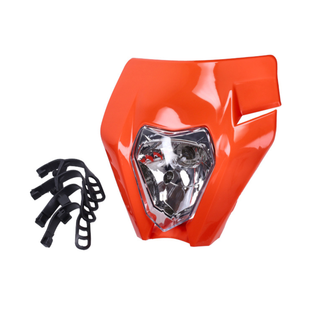 Headlight Spoiler + Lighting Orange Type KTM Derbi / Aprilia