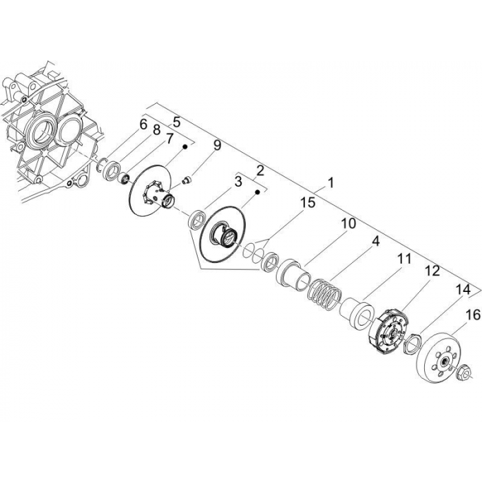Coupling | ZIP 50 4T 25 km/h NOABS E2 2006-2016 (EMEA)