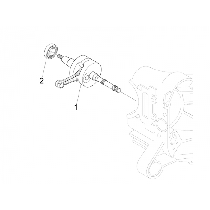 Vilebrequin zip 50 4t 25 km / h Noabs E2 2006-2016 (EMEA)