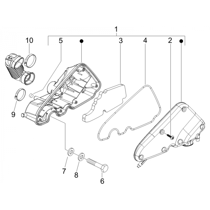 Filtre à air | ZIP 50 4T 25 km / h Noabs E2 2006-2016 (EMEA)