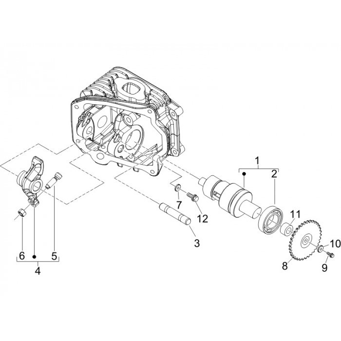 Zip dell'albero a camme 50 4t 25 km/h NOABS E2 2006-2016 (EMEA)
