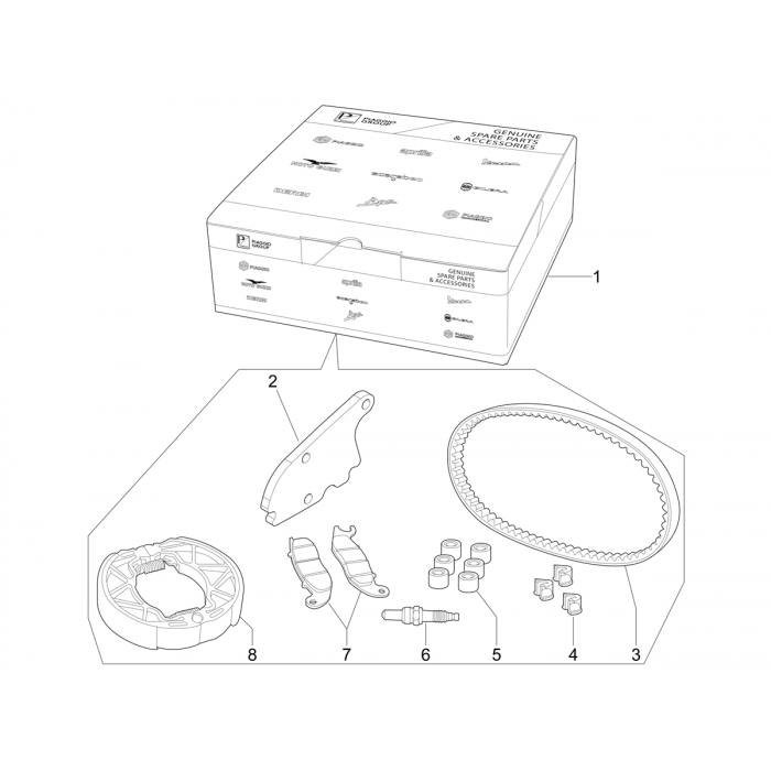 Onderhoudskit | Zip 50 4T 25 Km/h NOABS E2 2006-2016 (EMEA)